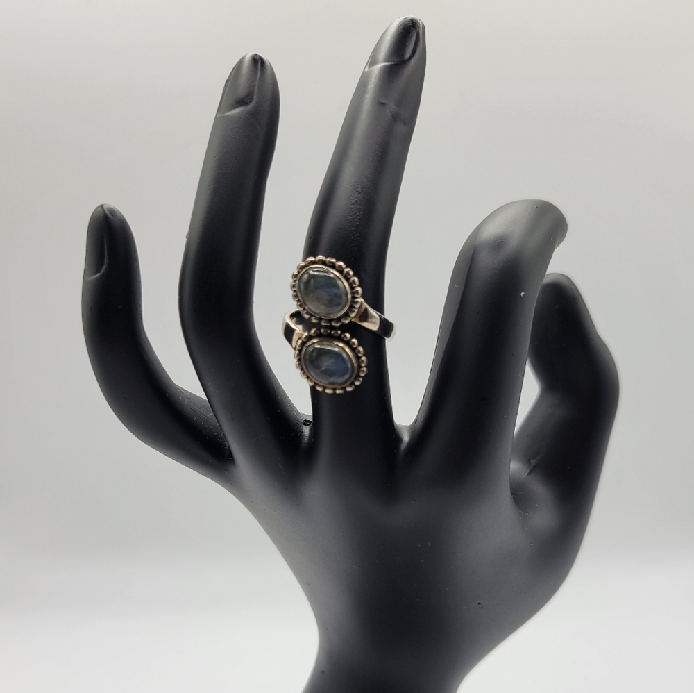 Silver Labradorite Ring